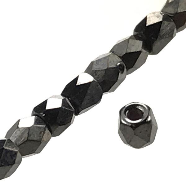 2MM Hematite Fire Polish Ball