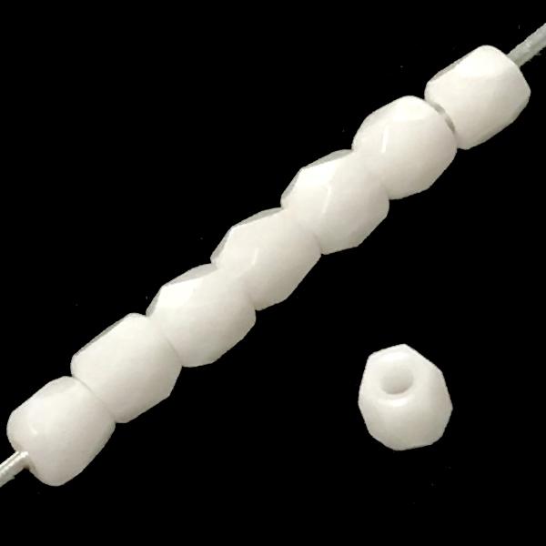 2MM Opaque White Fire Polish Ball