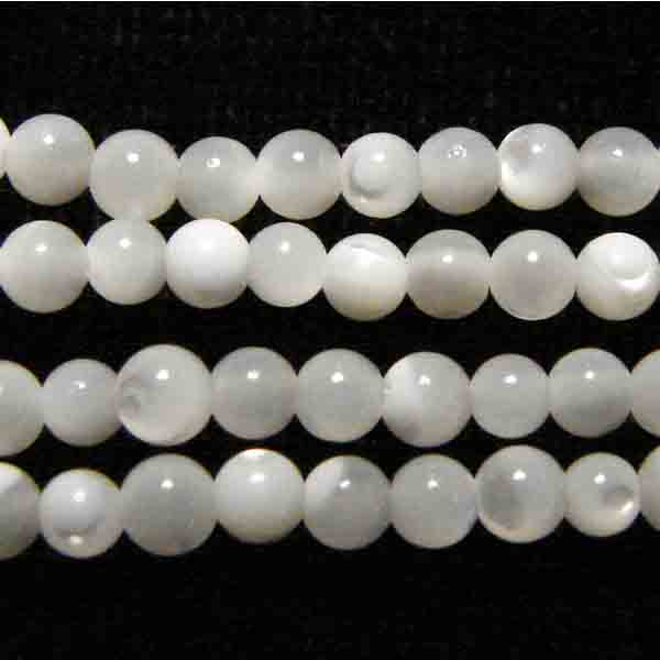 2MM Shell Mother of Pearl White