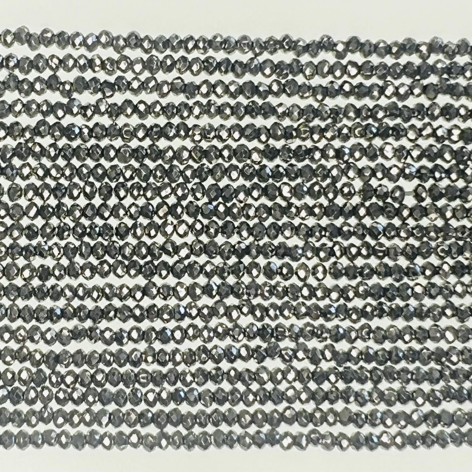 2MM Silver Faceted Rondelle