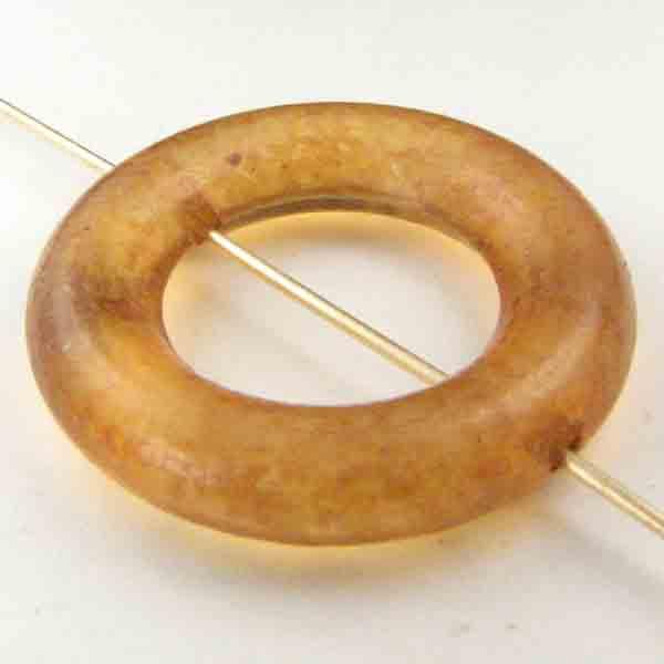 2 Hole Amber Horn Ring 23mm