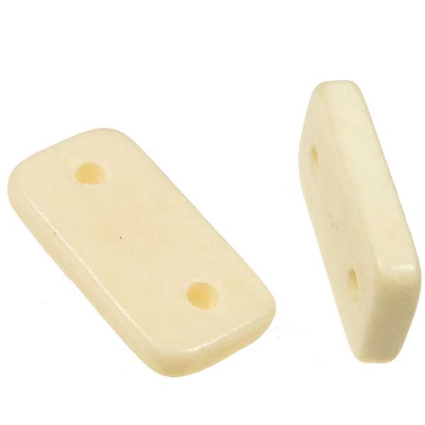 2 Strand (Doulbe Hole) 20x3MM White Bone Spacer Bead
