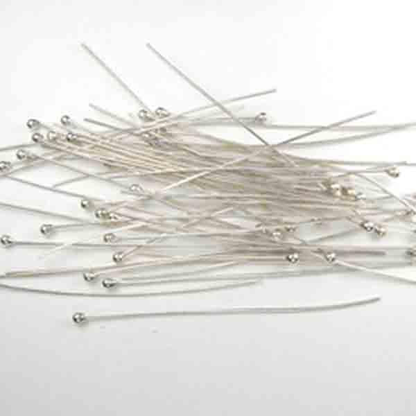 2 inch Sterling Headpin With 2MM Ball End