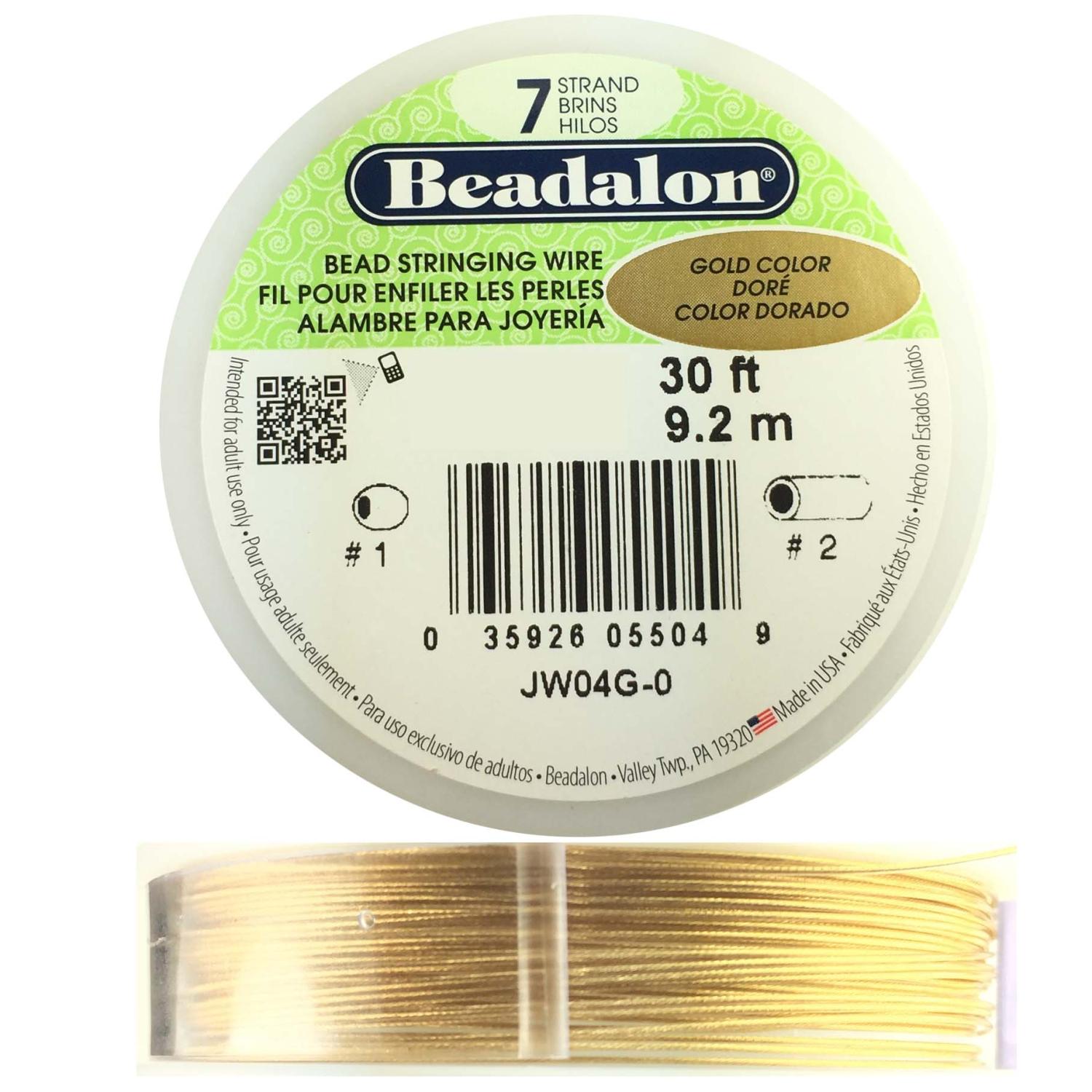 30 Ft .018 Gold Color 7 Strand Beading Wire