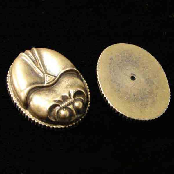 33X26 Metalized Plastic Antique Gold Scarab Topper