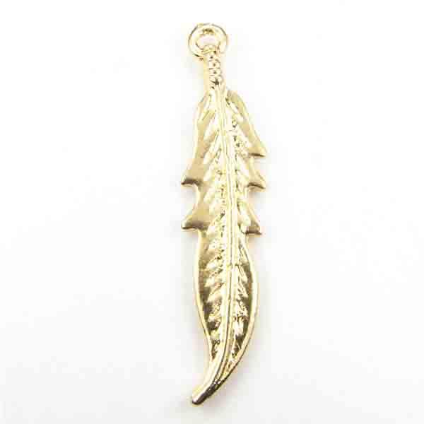 33X8MM Gold Plate Feather