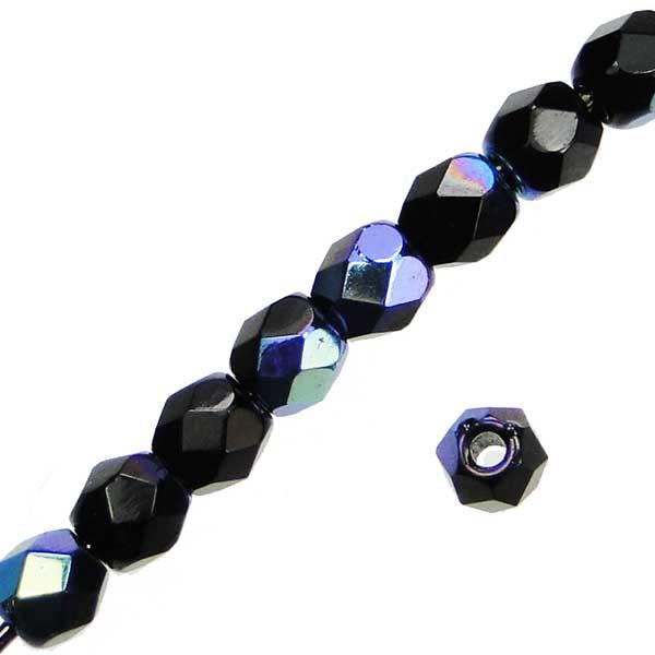 3MM Jet AB Fire Polish Ball
