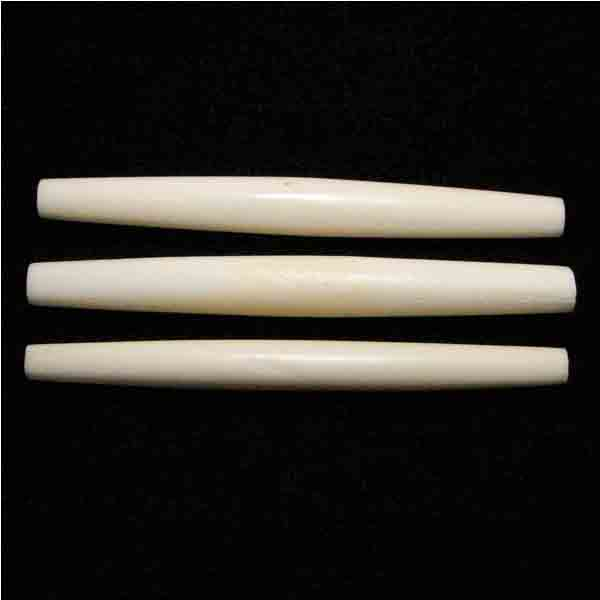 3 Inch White Bone Hairpipe Tube