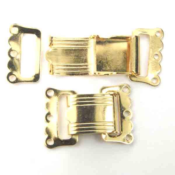 3 Strand Gold Foldover Clasp