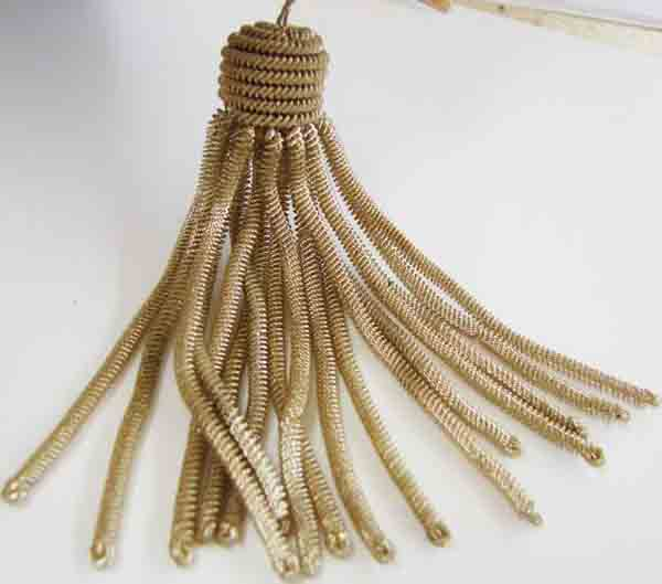 3 inch Silver Boullion Tassel