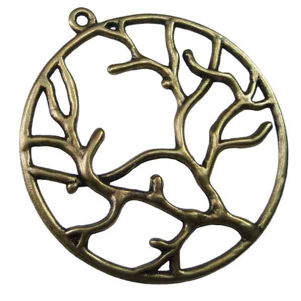40MM Antique Brass Plate Tree