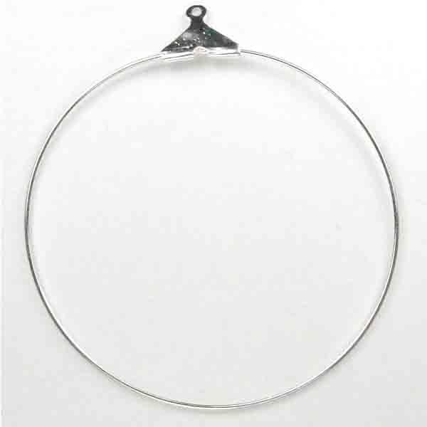 40MM Silver Hoop Dangle