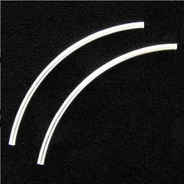 40x1.5MM Sterling Silver Arced Tube
