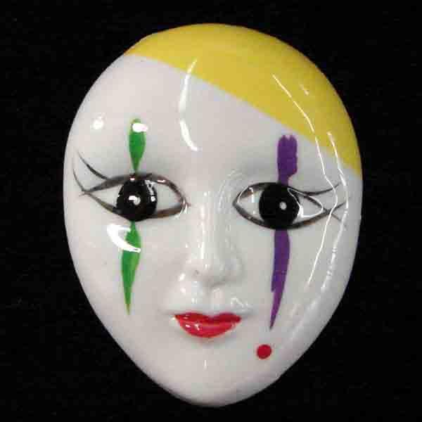 44X34MM Mardi Gras Face