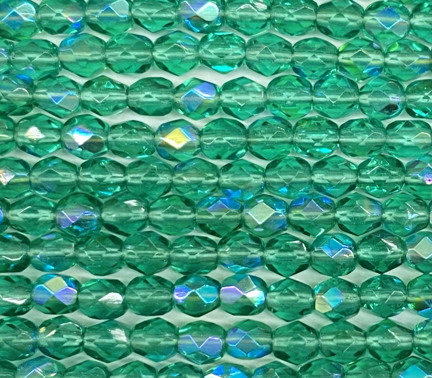 4MM Blue Zircon Ab Fire Polish Ball