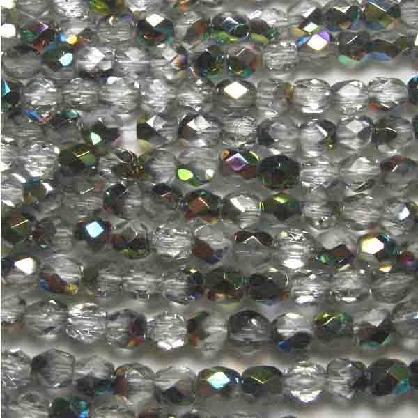 4MM Crystal with Vitrail Fire Polish Ball