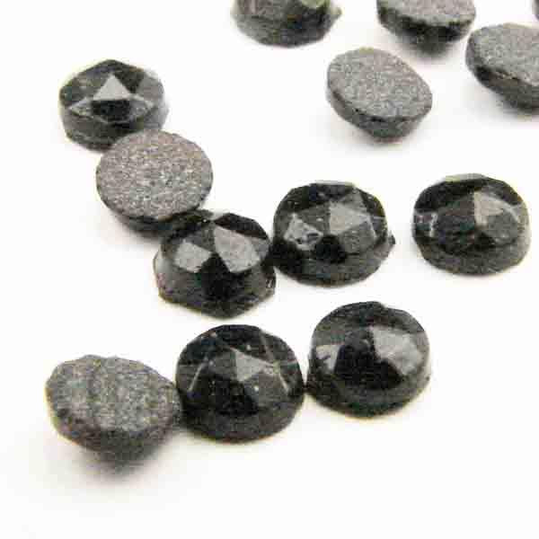 4MM Flatback Jet Marcasite