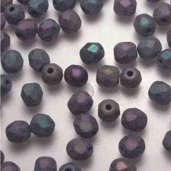 4MM Mat Purple Iris Fire Polish Ball