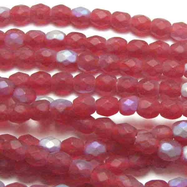 4MM Matte Ruby Ab Fire Polish Ball