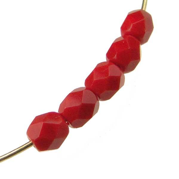 4MM Opaque Red Fire Polish Ball