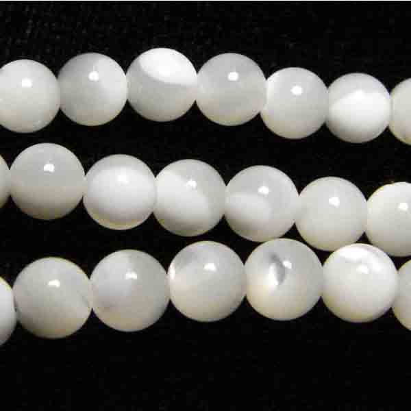 4MM White Shell Mother of Pearl