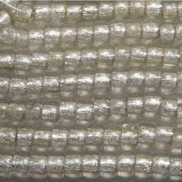 4X6MM Silver Lined Crystal Crow Roller Bead