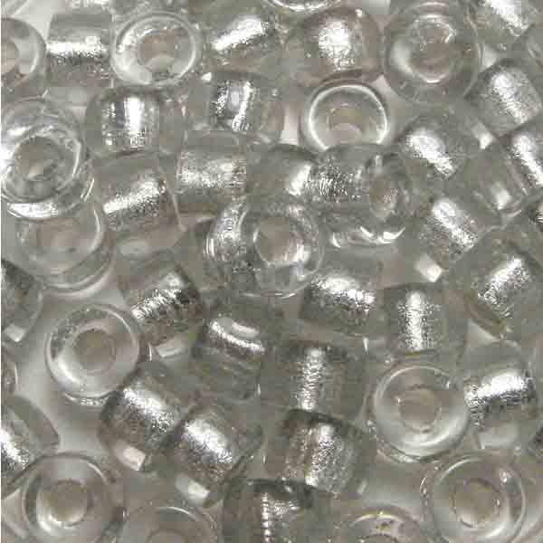 5X9MM Silver Lined Crystal Crow Roller Bead