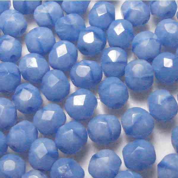 6MM Blue Satin Fire Polish Ball