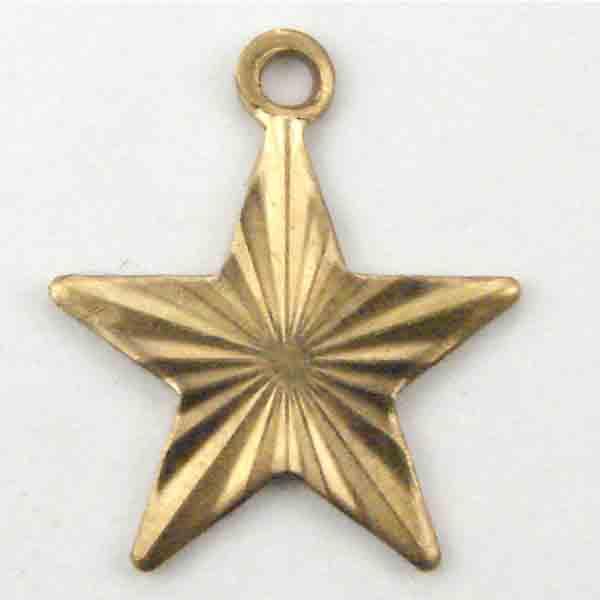 6MM Brass Star Diamond Cut
