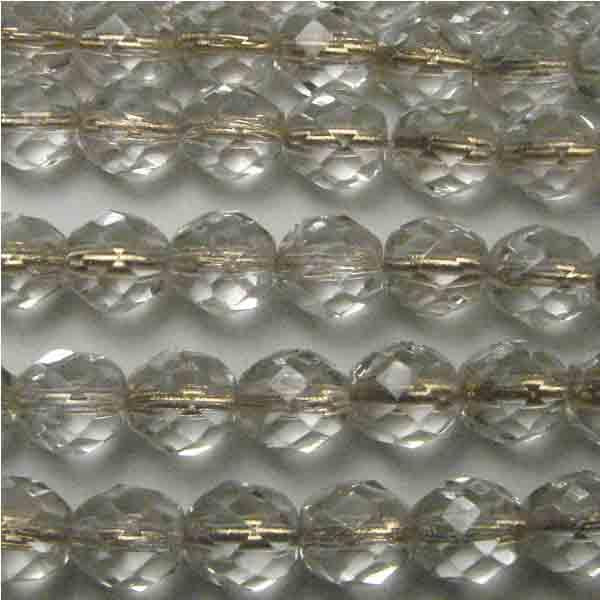 6MM Bronze Lined Crystal Fire Polish Ball