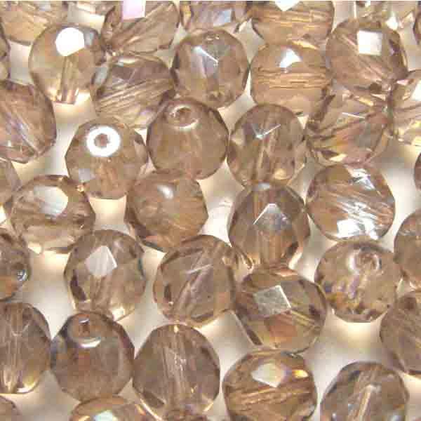 6MM Champagne AB Fire Polish Ball