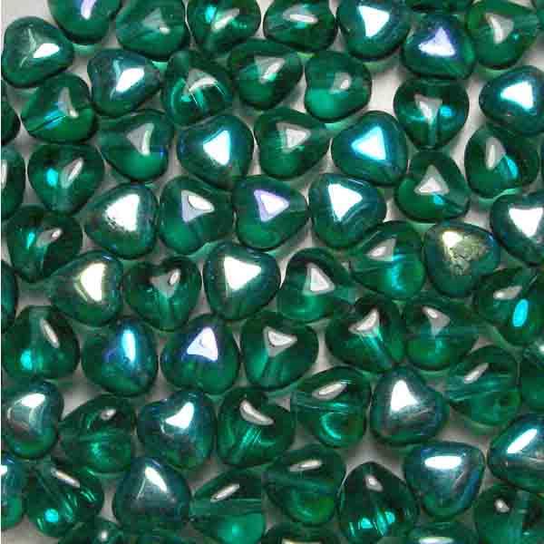 6MM Emerald Ab Heart
