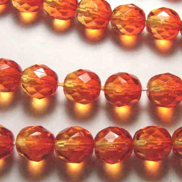 6MM Hyacinth and Jonquil Two Tone Fire Polish Ball