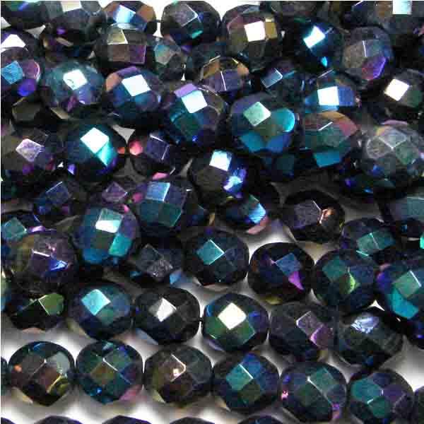 6MM Jet AB Fire Polish Ball