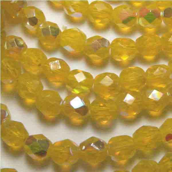 6MM Lemon Opal Ab Fire Polish Ball