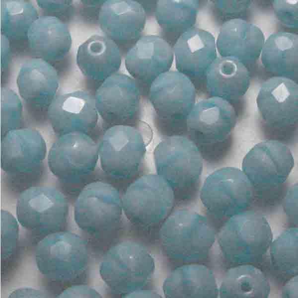 6MM Light Blue Turquoise Satin Fire Polish Ball