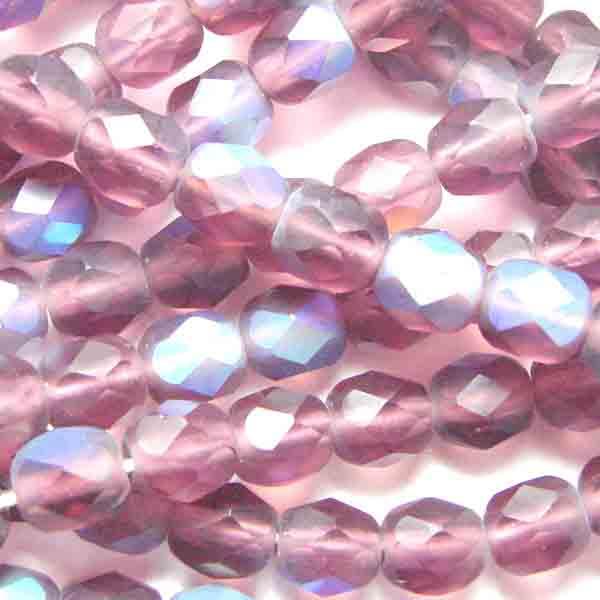 6MM Matte Amethyst Ab Fire Polish Ball
