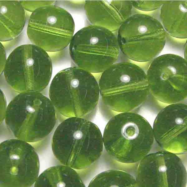 6MM Olivine Round Druk Ball