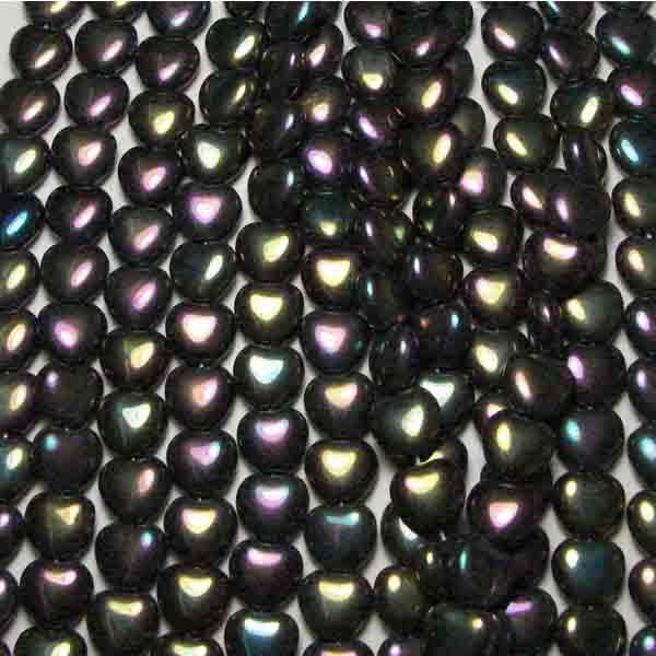 6MM Purple Iris Heart