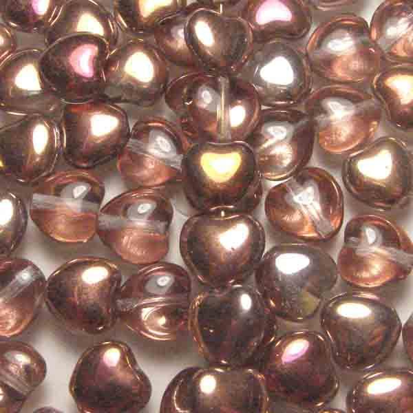 6MM Roselin with Gold Heart Bead