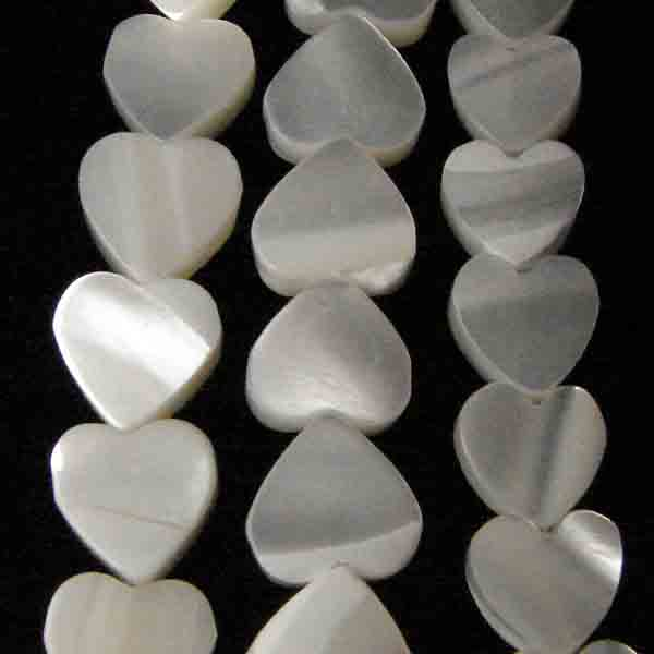 6MM White Mother of Pearl Hear