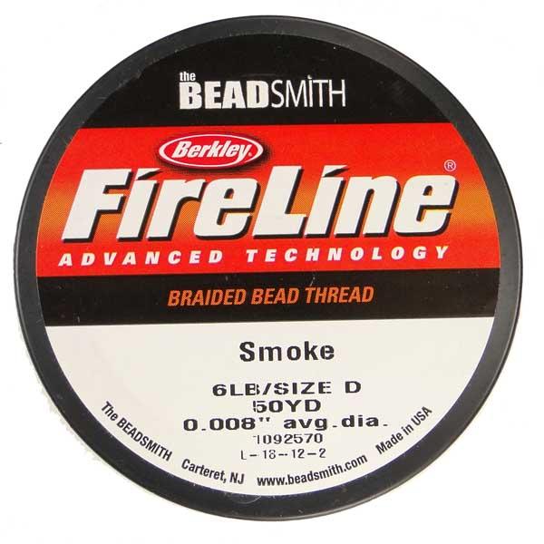 6lb/Size D Smoke Berkley Fireline Braided Bead Thread