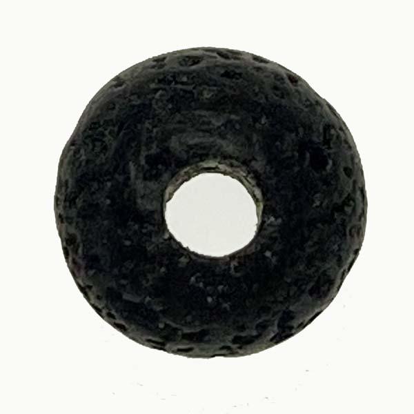8MM Ball Black Lava with 2MM Large Hole