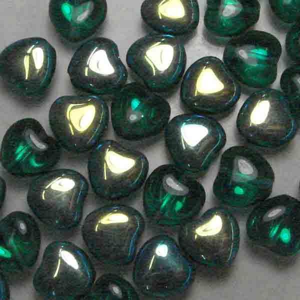 8MM Emerald Ab Heart