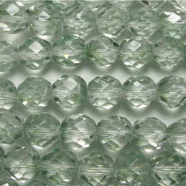 8MM Light Green Tourmaline Luster Over Crystal Fire Polish Ball
