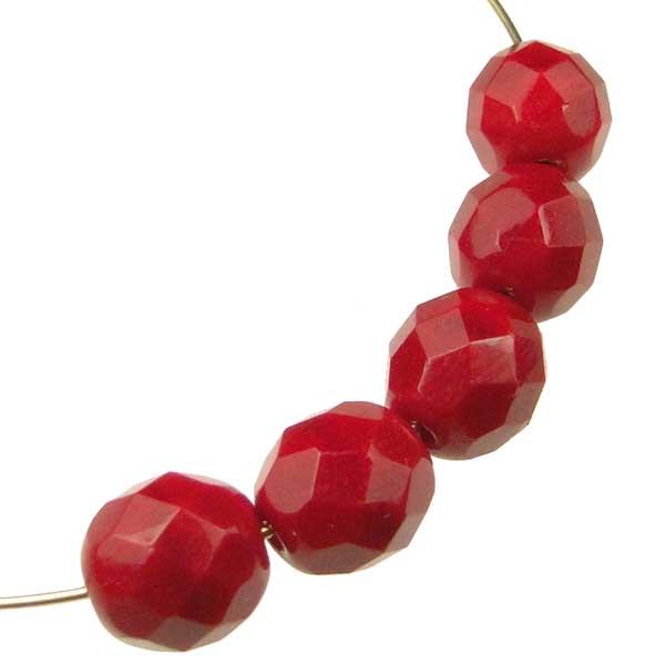8MM Opaque Red Fire Polish Ball