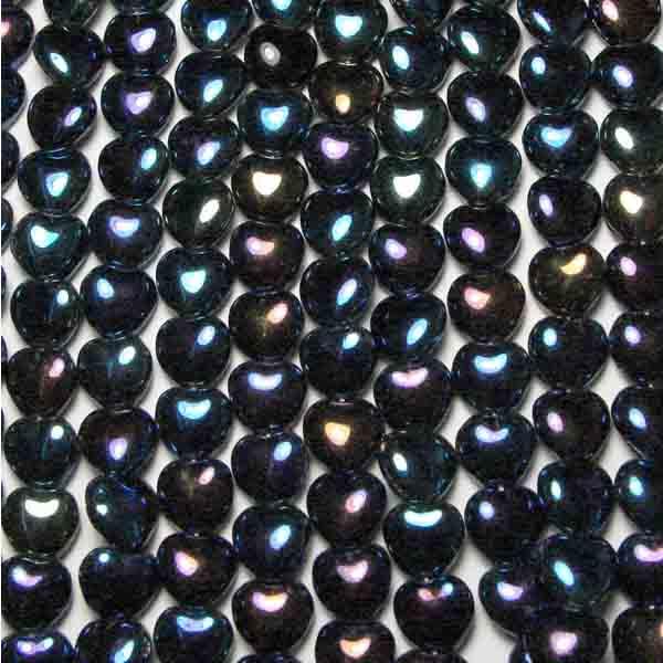 8MM Purple Iris Heart