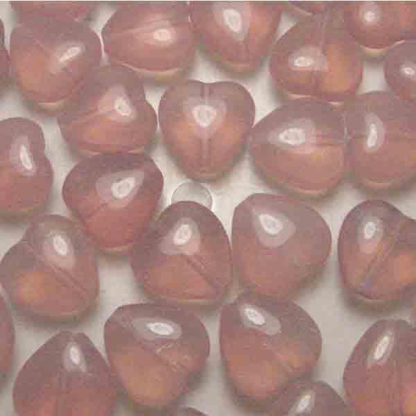 8MM Rose Opal Heart