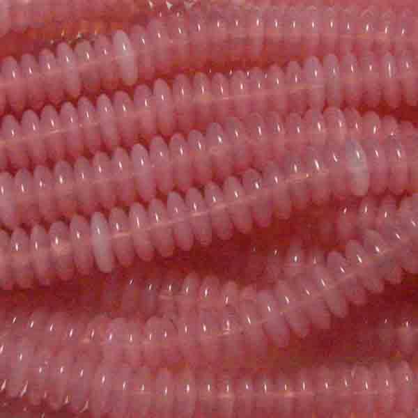 8MM Rose Opal Translucent Belly Rondelle