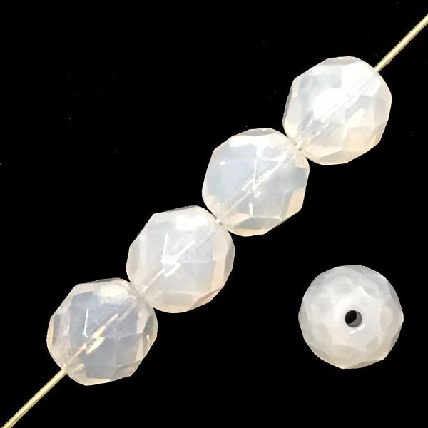 8MM White Opal Fire Polish Ball